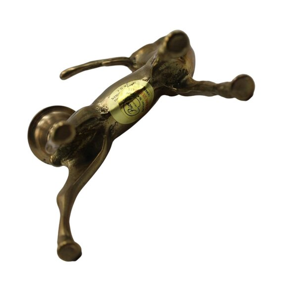 Solid Brass Buck and Doe Reindeer Figurine Candle Holder Set Price Products Vtg - Picture 9 of 11